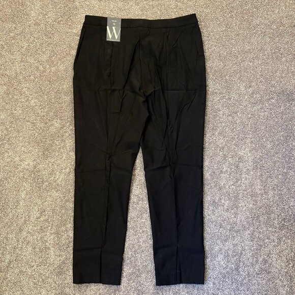 Worthington Women's Slim Leg Pants Size 14 Black Mid Rise 26.5" Inseam NWT $49 - Picture 8 of 16